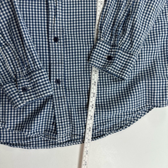 Polo Ralph Lauren Boys Button Down Shirt XL 18-20 Dark Blue White Check Cotton - Picture 7 of 10